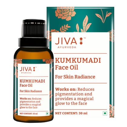 Jiva Kumkumadi Oil - 30 ml - Pack of 1 - Pure Herbs Used, Improves Skin Health, Reduces Scars, Blemishes & Pigmentation