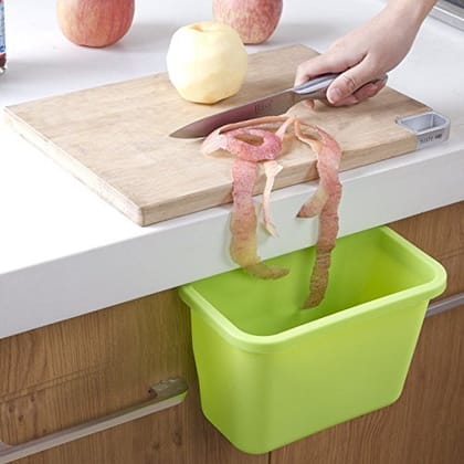 POXJEX Kitchen Cabinet Food Waste Garbage - Plastic Hanging Trash Bin Garbage Holder (Multicolours) - (Pack of 1)
