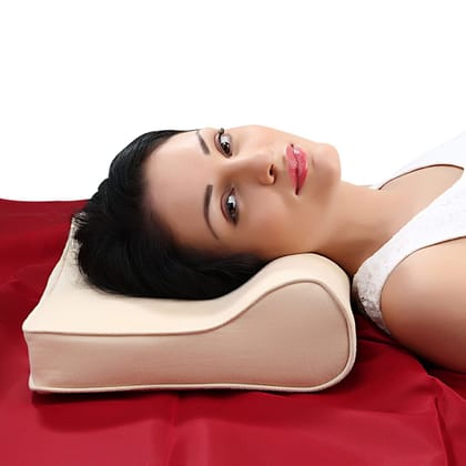 Flamingo Cervical Pillow | for Neck & Back Support Beige