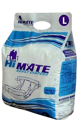hi mate adult diapers in 10 packet combo total 100 diapers (Extra Large)