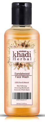 Srotam Khadi Herbal Sandalwood Face Wash 100% Pure & Natural (Skin Softening) (Pack Of 1)
