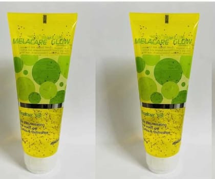 PACK OF 2 MELACARE GLOW FACE WASH WITH LEMON EXTRACT Men & Women All Skin Types Face Wash (200 g)