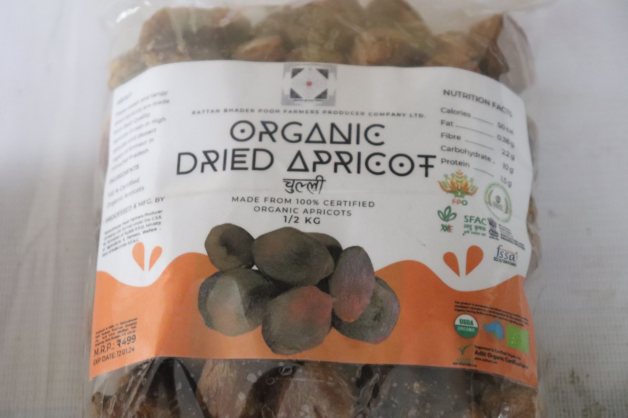 Organic Dried Apricot
