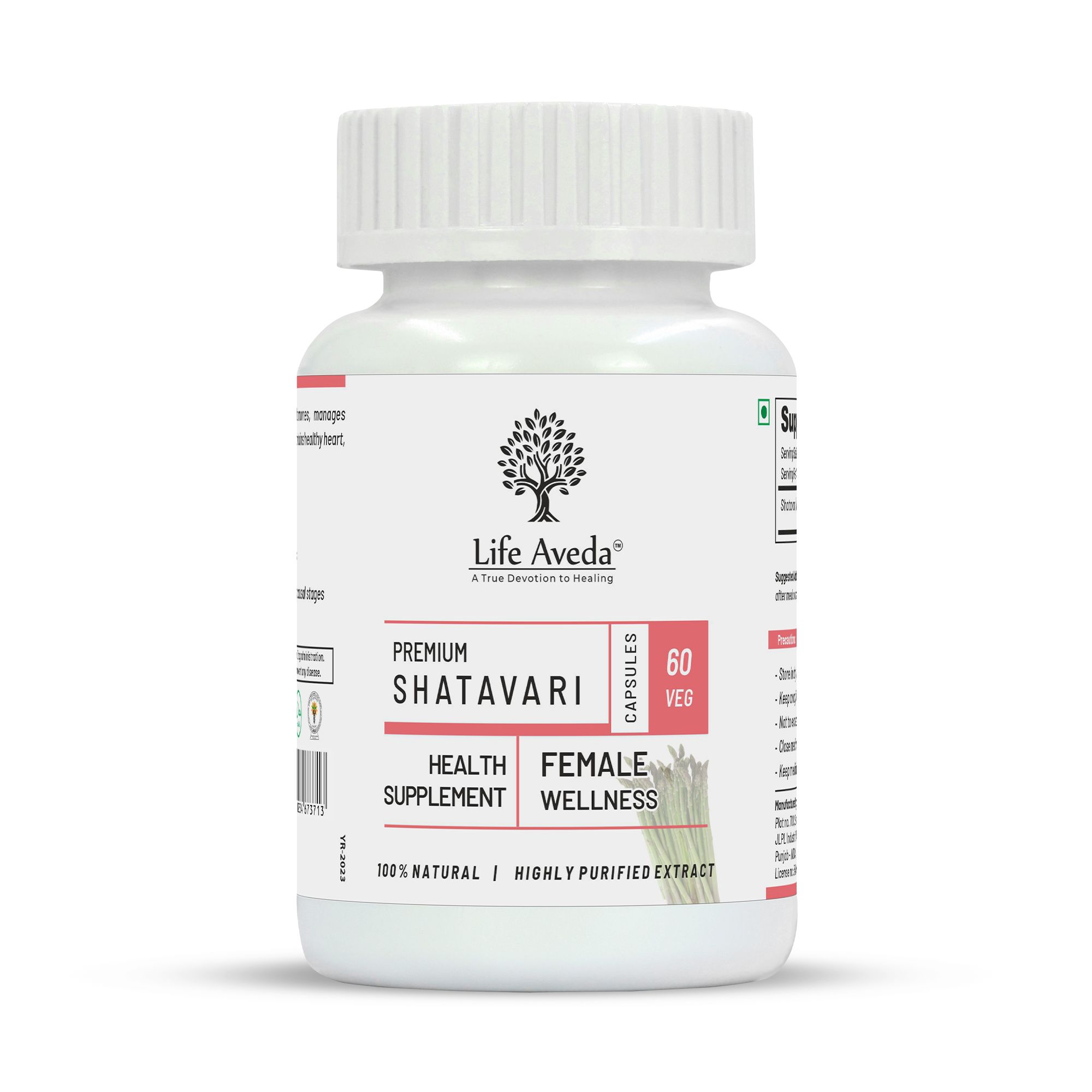 Life Aveda Premium Shatavari- 60 capsules