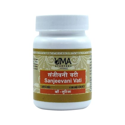 Uma Ayurveda Sanjeevani Vati Ayurvedic Tablets Useful in Digestive Health and Fever (40 Tabs)