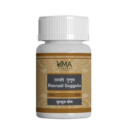 Uma Ayurveda Rasnadi Guggulu Ayurvedic Tablets Helpful in Bone Joint and Muscle Care and Pain Relief (80 Tab)