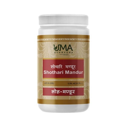 Uma Ayurveda Shothari Mandur 1000 Tab Useful in Bone, Joint and Muscle Care Deficiencies, Swelling, Anemia