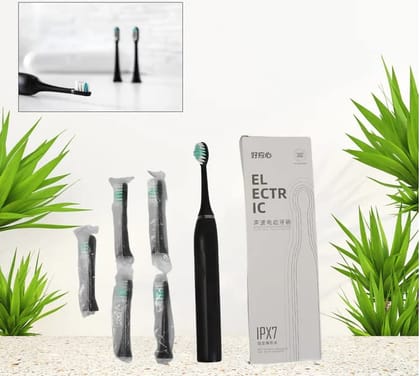 URBAN CREW  Electric Toothbrush for Adults and Teens, Electric Toothbrush Battery Operated Deep Cleansing Toothbrush with Extra Brush Heads (Pack of 1)