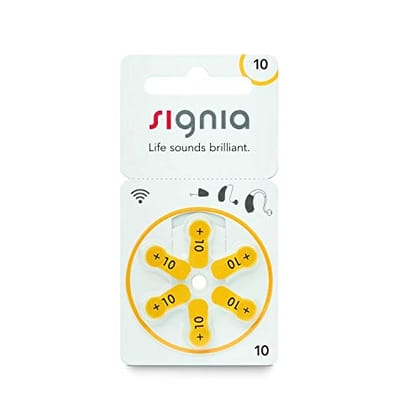 Signia Hearing Aid Battery Size 10, Pack of 48 Batteries