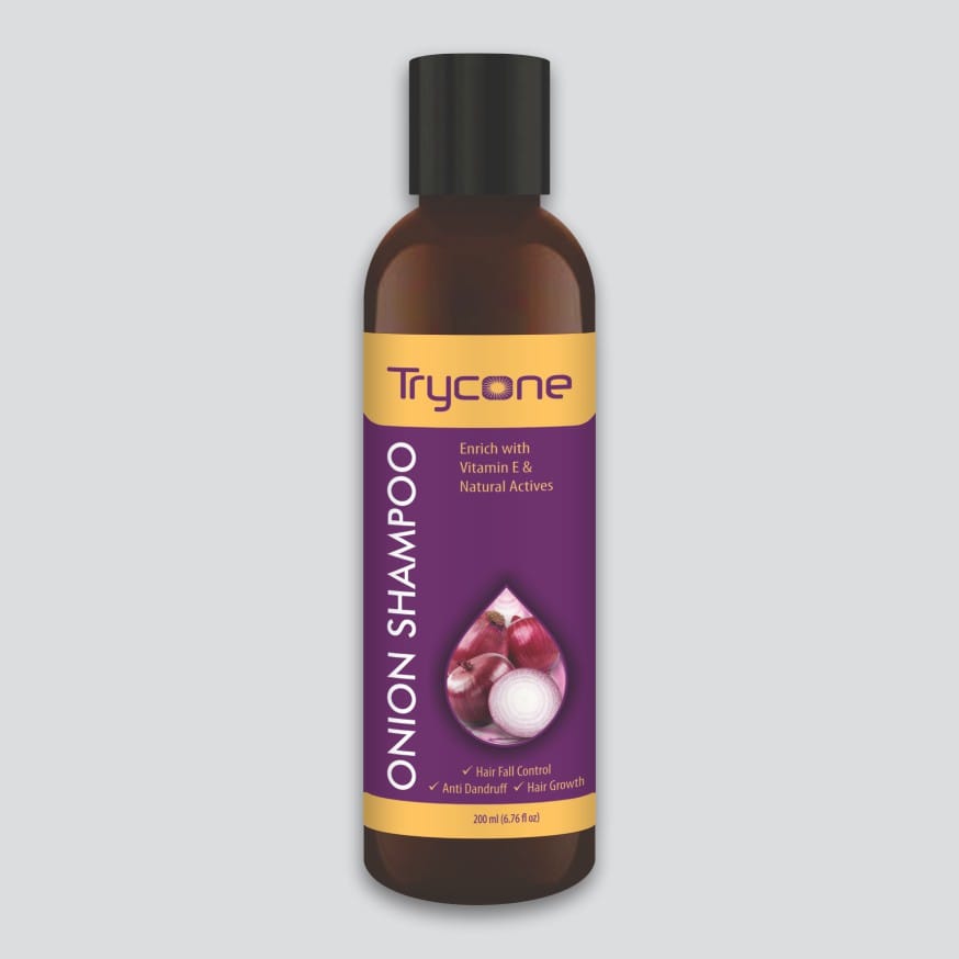 Trycone Onion Shampoo Enrich with Vitamin E & Natural Actives, 200 ml