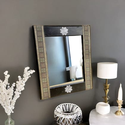 Handicraft Natural Brown Wall-Mirror,Home Decor Room Mirror,Makeup Room Wall Hanging Mirror, Gorgeous Wall Mount Mirror