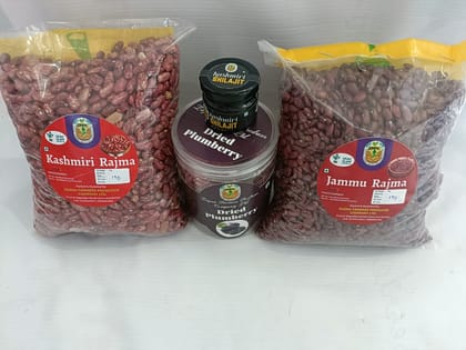 Combo Pack of (Kashmiri Rajmah , Jammu Rajmah , Dried plum , Shilajeet.)