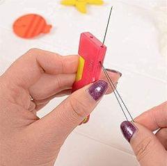 URBAN CREW 6 Pcs Automatic Needle Threader Thread Guide Elderly Use Device Sewing Tool-Multicolor