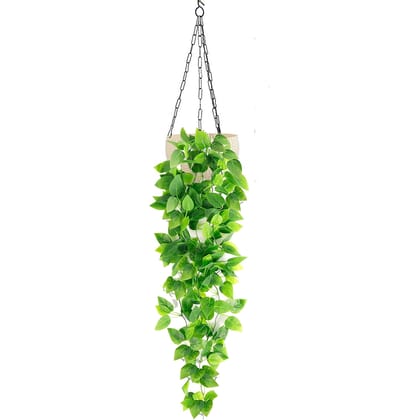 Tdas Artificial Plants with Pot Leaves Hanging Ivy Garlands Plant Greenery Vine Creeper Home Decor Door Wall Balcony Decoration Party Festival Craft (Design 1 (1 pcs))