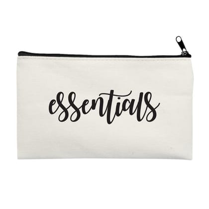 The Art People Essential White Canvas Pouch with Zip