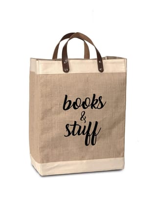 The Art People Books Beige Burlap Bag