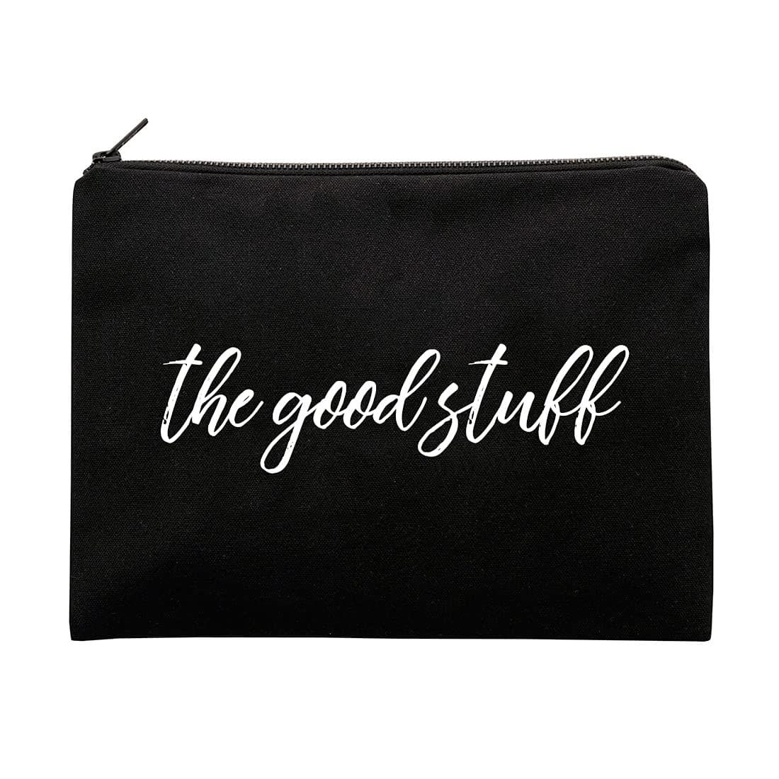 The Art People Good Stuff Black Canvas Pouch with Zip