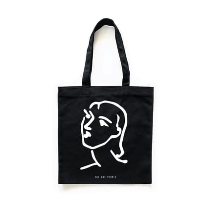 The Art People Matisse Face Black Canvas Tote