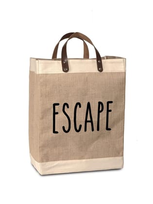 The Art People Escape Beige Burlap Bag