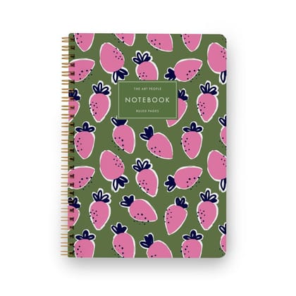 The Art People Strawberry Wiro Notebook - Ruled