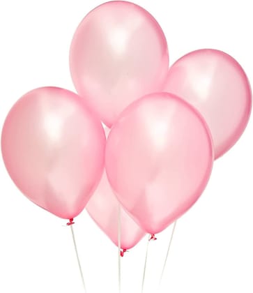 BLODLE 25 Pcs Pink Metallic Balloons, Pink Theme Metallic 25 Pcs Balloons For Party Theme Decoration, Celebration ( Pack of 25 Pcs)