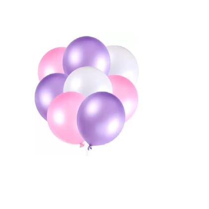 BLODLE 70 Pcs Pink White Purple Metallic Balloons, Theme Party, Birthday Party, Party Decoration, Celebration - (Pack Of 70 Pcs)