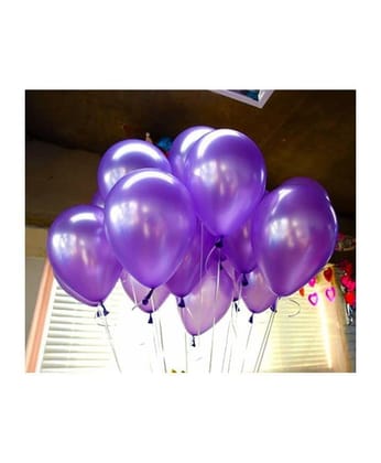 BLODLE 100 Pcs Purple Metallic Balloons, 100 Pcs Purple Theme Metallic Balloons For Party Theme Decoration, Celebration ( Pack of 100 Pcs)