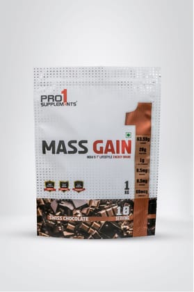 Pro1 Supplements Mass Gain 1kg Swiss Chocolate