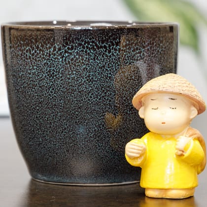 Planter Gift Set With Cute Monk