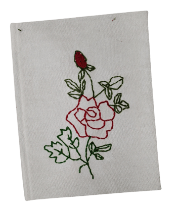 Nirjhari Crafts Handmade Embroidery Diary In a Flower Design