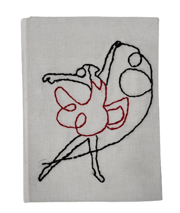 Nirjhari Crafts Handmade Embroidery Diary In a Dancing Doll Design