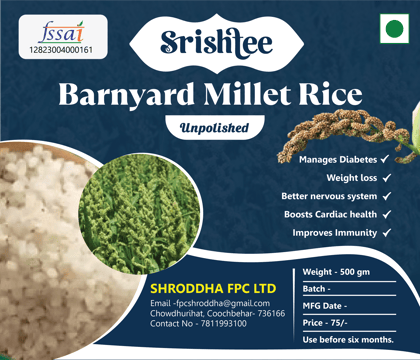 Srishtee Barnyard Millet Rice (Unpolished)