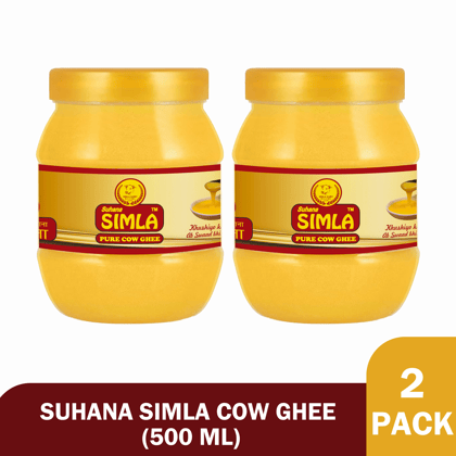Suhana Simla Premium 500ml Danedar Cow Ghee | Pure Cow Ghee (PACK OF 2)