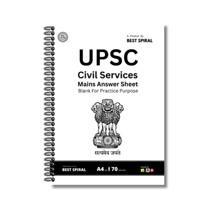 UPSC Mains Answer Writing Premium Notebooks (300 × 02 = 600 Pages) By Best Spiral® (With Spiral Binding) (Spiral Binding, Best Spiral®)