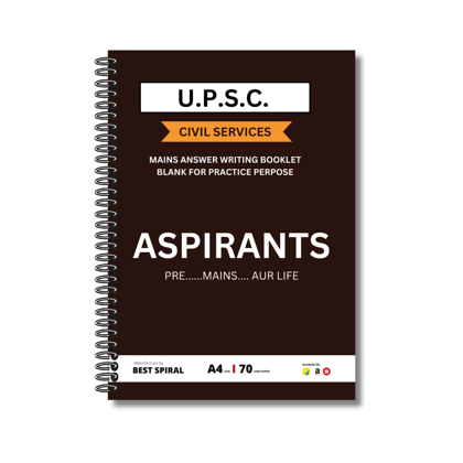 UPSC Mains Answer Writing Premium Notebooks (500 × 02 = 1000 Pages) By Best Spiral® (With Spiral Binding) (Spiral Binding, Best Spiral®)