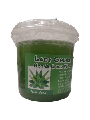 LADY CHOICE HOT&COLD WAX ALOEVERA  HAIR REMOVAL CREAM FOR MEN AND WOMEN 1.5KG