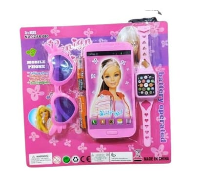 Barbiee Phone,Watch and Glasses Set for Girls Toy Play Set