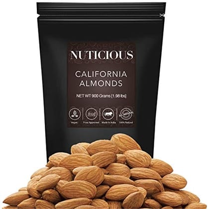 Nuticious California Gourmet Food Whole Almonds / Premium Almonds / Badam - 900 G