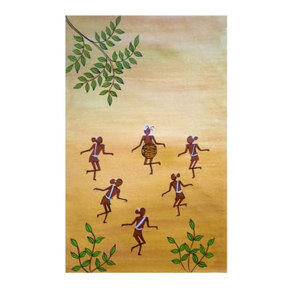 Handcrafted Kurumba Painting (12*8 Inches)