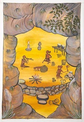 Handcrafted Canvas Kurumba Painting