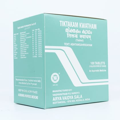 Kottakkal ayurveda Tiktakam Kwatham 100 tablets