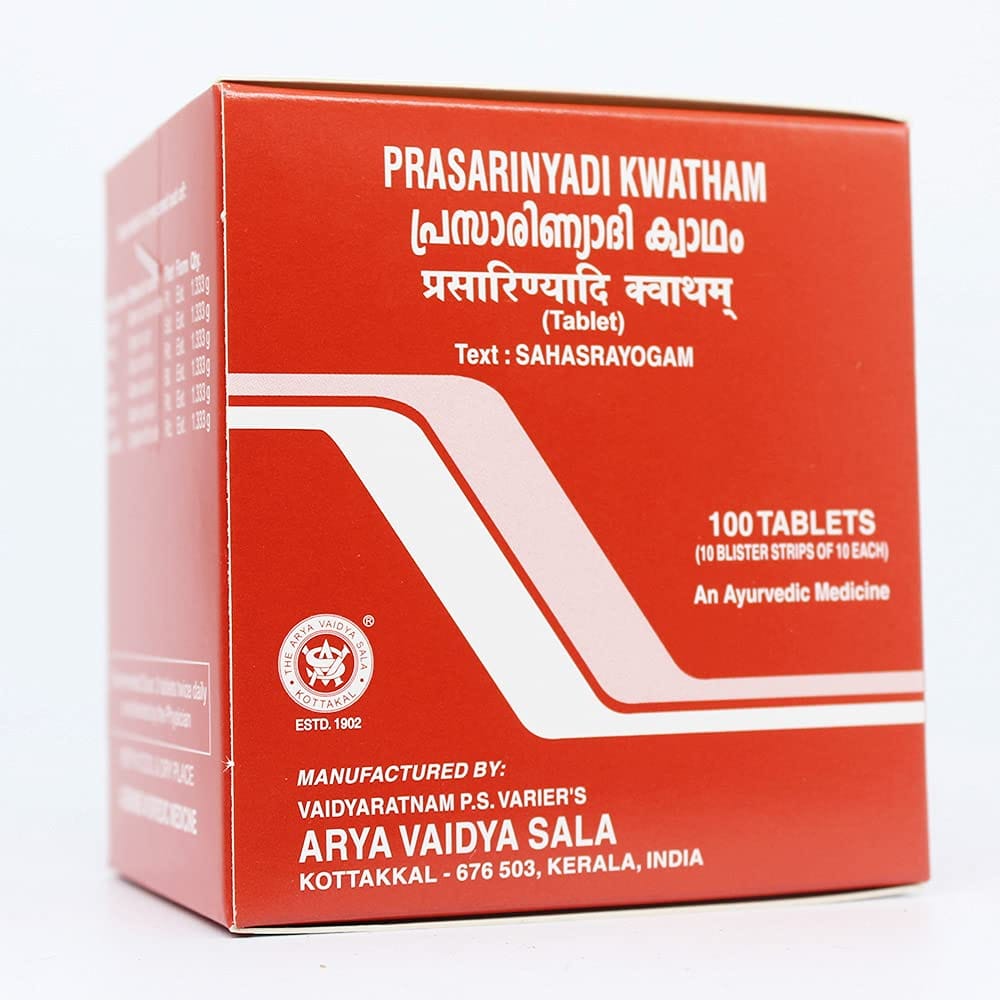 Kottakkal Ayurveda Prasarinyadi Kwatham 100 Tablets