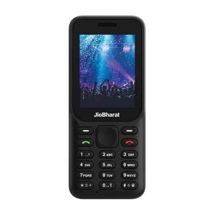 JioBharat B1 4G Keypad Phone with JioCinema, JioSaavn, JioPay (UPI), 2.4 Inch Big Display, Powerful 2000mAh Battery, Digital Camera | Black | Locked for JioNetwork
