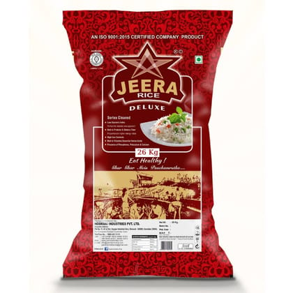 STEAM JEERA RICE (26KG) , JEERA DELUXE +F(FORTIFIED WITH 9 ADDED VITAMINS & MINERALS)