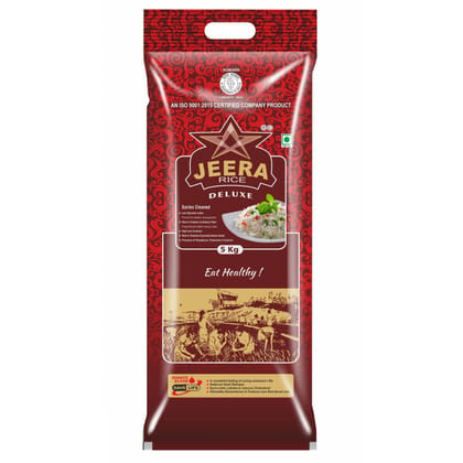 STEAM JEERA RICE(5KG) , JEERA DELUXE +F(FORTIFIED WITH 9 VITAMINS & MINERALS