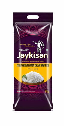 RAW WADA KOLAM RICE (5KG), JAYKISAN +F(FORTIFIED WITH 9 ADDED VITAMINS & MINERALS)