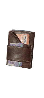 Ganpati Enterprise Leather Slim Money Clip Wallet Small Credit Card Purse With Coin Bag Thin Pocket Clamp Cash Holder