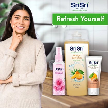 Sri Sri Tattva Refresh Yourself (Gulab Jal, Body Wash, Face Scrub)