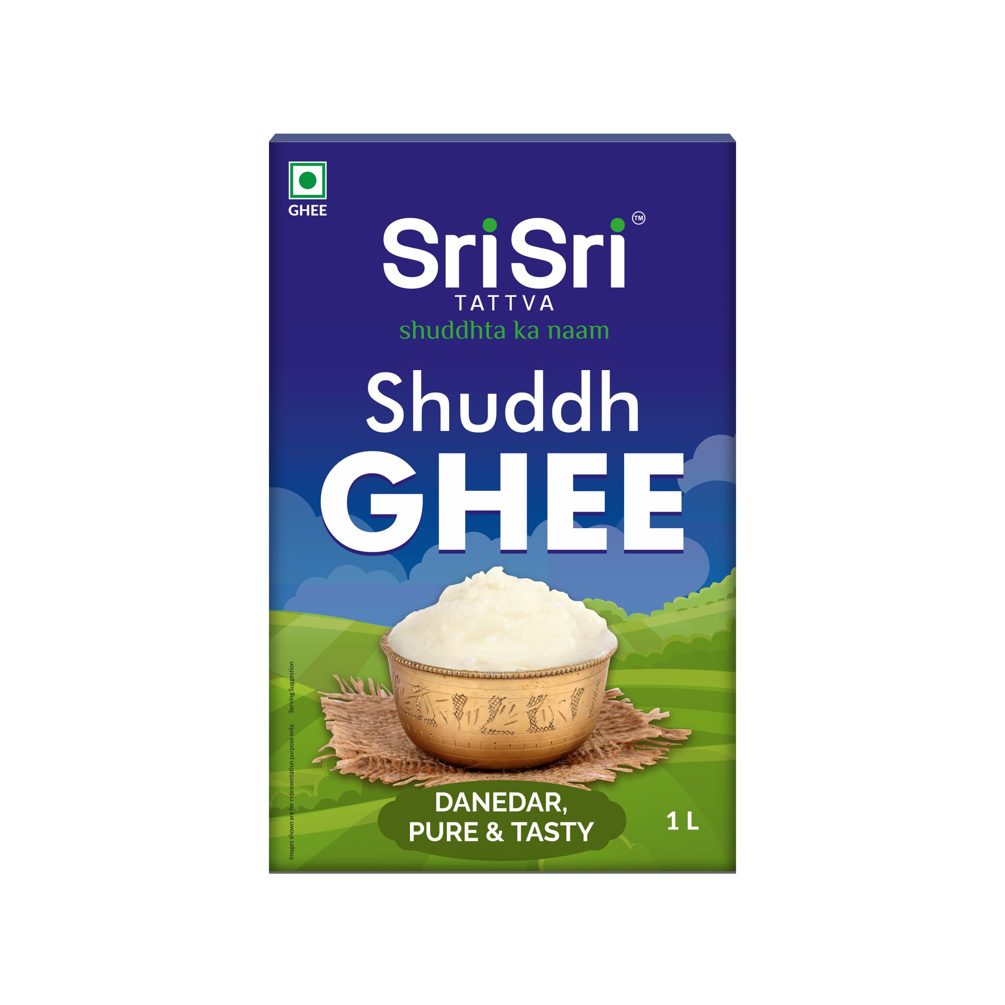 Sri Sri Tattva Shuddh Ghee - Danedar, Pure & Tasty, 1 L