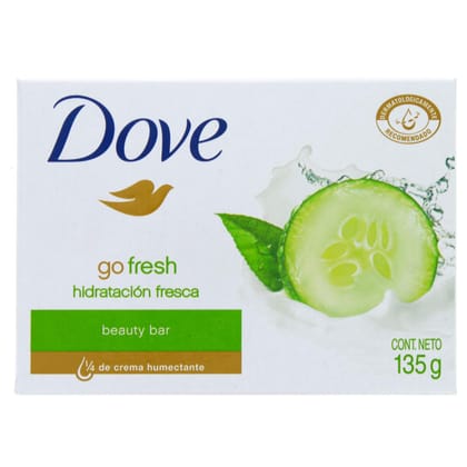 Dove Beauty Bar Soap Go Fresh Cool Moisture, Cucumber And Green Tea Scent, 4.75 Oz / 135 Gr (Pack Of 12)